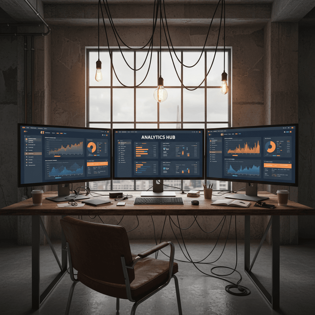 Multi-screen marketing dashboard setup